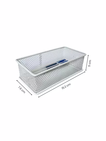 Mesh Desk Organizer Tray-WHITE-2