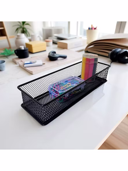 Slim Mesh Desk Organizer Tray