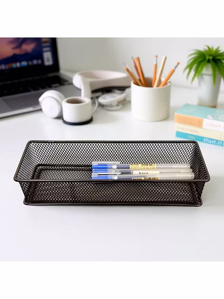 Slim Mesh Desk Organizer Tray-GRAY