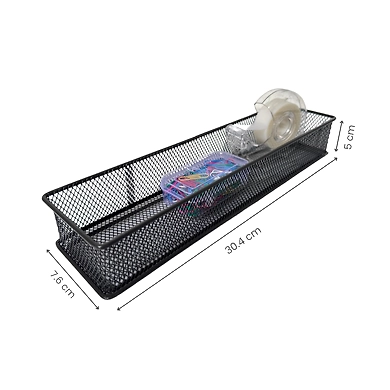 Extra-Long Mesh Desk Organizer Tray-GRAY-2