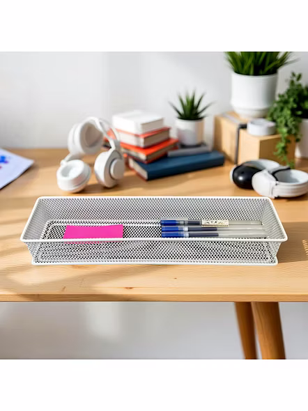 Extra-Long Mesh Desk Organizer Tray-111298