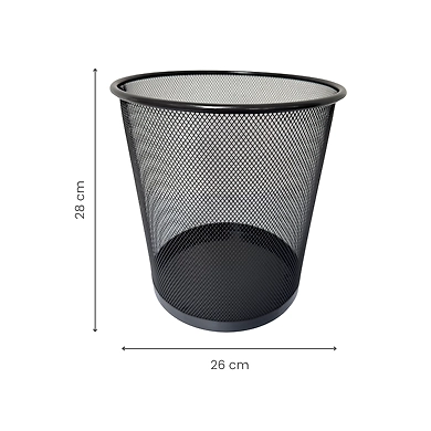 Modern Mesh Office Wastebasket-GRAY-1