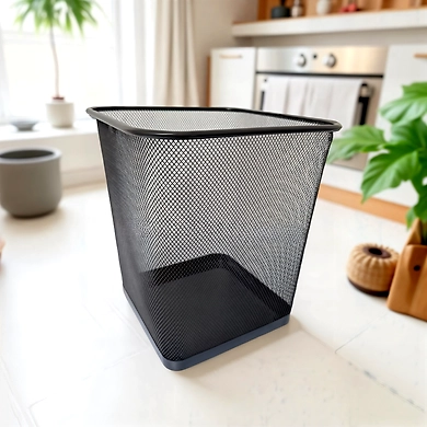 Sleek Square Mesh Wastebasket-111355