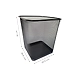 Sleek Square Mesh Wastebasket-GRAY-1-sm