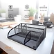 Mesh Desk Organizer with Multiple Compartments-GRAY-3-sm