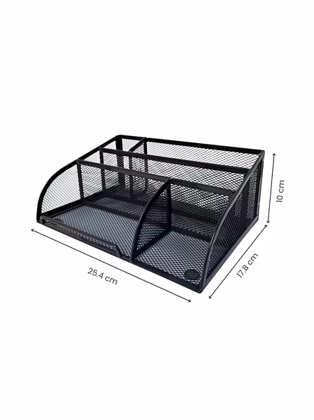 Mesh Desk Organizer with Multiple Compartments-GRAY-2