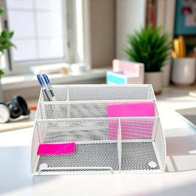 Mesh Desk Organizer with Multiple Compartments-111358
