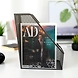 Black Metal Mesh Magazine Holder Organizer-GRAY-1-sm