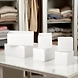 Set of 6 White Fabric Storage Bins - Foldable Organizer Baskets-2-sm
