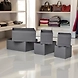 Foldable Fabric Storage Bins – Set of 6, Gray-1-sm