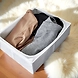 Premium Foldable Storage Box with Lid – White Fabric Organizer-1-sm