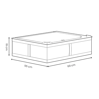 Premium Foldable Storage Box with Lid – White Fabric Organizer-3