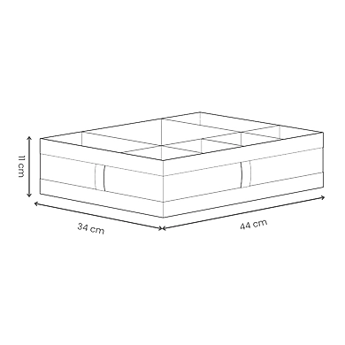 Foldable Fabric Drawer Organizer with Compartments – White-3