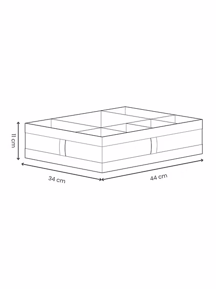 Foldable Fabric Drawer Organizer with Compartments 