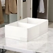 Foldable Fabric Storage Bin with Center Divider – White-111372-sm