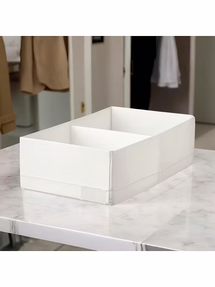 Foldable Fabric Storage Bin with Center Divider 