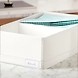 Foldable Fabric Storage Bin with Center Divider – White-2-sm