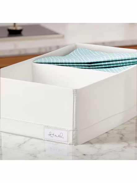 Foldable Fabric Storage Bin with Center Divider -2