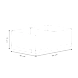 Foldable Fabric Storage Bin with Center Divider – White-3-sm
