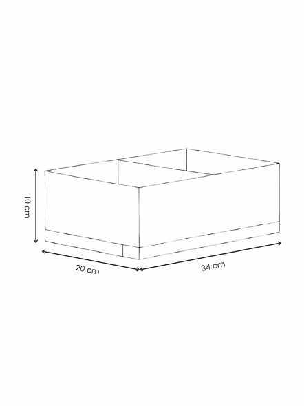 Foldable Fabric Storage Bin with Center Divider -3