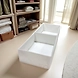 Slim Fabric Storage Organizer with Dual Compartments – White-2-sm