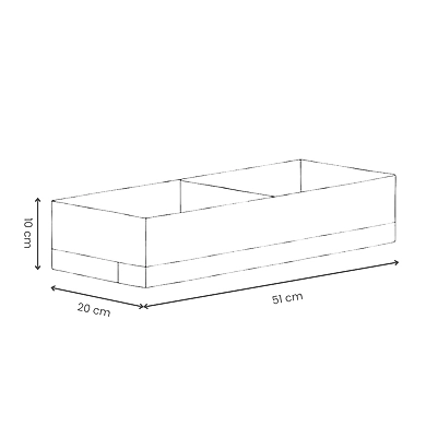 Slim Fabric Storage Organizer with Dual Compartments – White-3