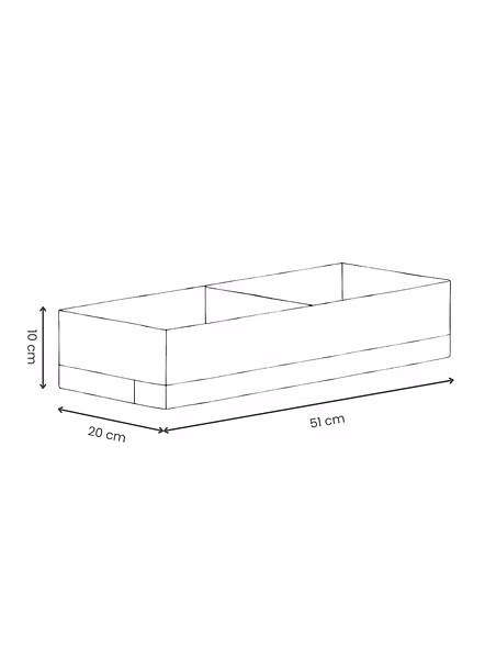 Slim Fabric Storage Organizer with Dual Compartments -3