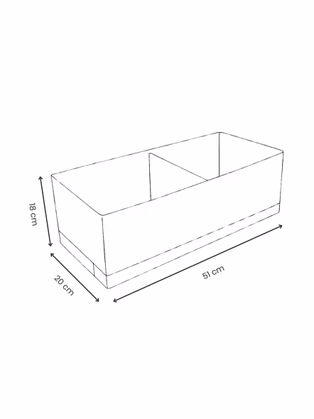 Tall Fabric Storage Organizer with Dual Compartments 