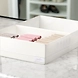 Medium Fabric Storage Organizer with 2 Compartments – White-1-sm