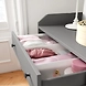 Medium Fabric Storage Organizer with 2 Compartments – White-4-sm
