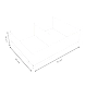 Medium Fabric Storage Organizer with 2 Compartments – White-3-sm