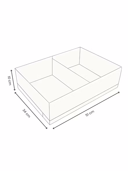 Medium Fabric Storage Organizer with 2 Compartments -3