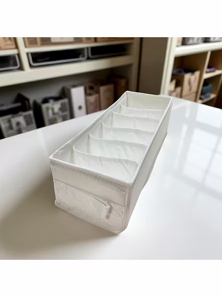 Slim Drawer Organizer with 6 Compartments 