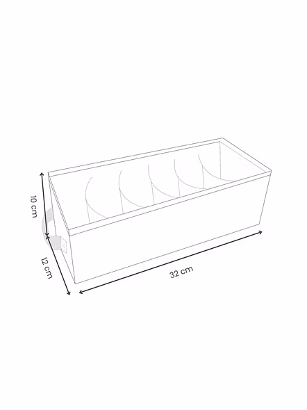 Slim Drawer Organizer with 6 Compartments 