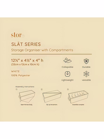 Slim Drawer Organizer with 6 Compartments -2