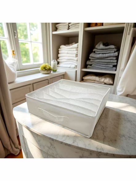 Square Drawer Organizer with 7 Dividers 