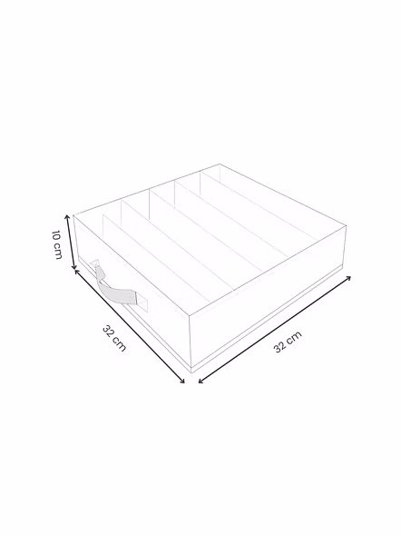 Square Drawer Organizer with 7 Dividers 