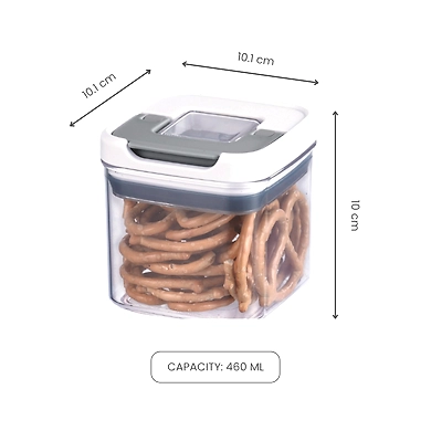Square Airtight Food Storage Container – 460ml with Locking Lid-1