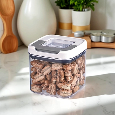 Square Airtight Food Storage Container – 1000ML Clear Pantry Organizer-111387