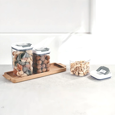 Square Airtight Food Storage Container – 1000ML Clear Pantry Organizer-2