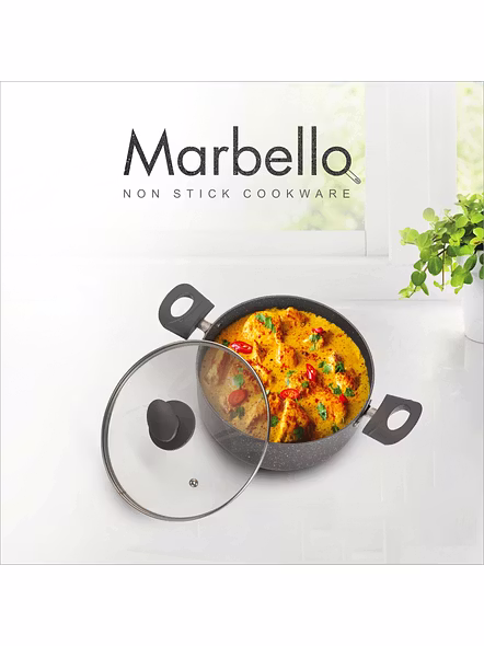 Alda Marbello Non-Stick Casserole with Glass Lid -20CM-1