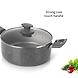 Alda Marbello Non-Stick Casserole with Glass Lid – Marble Coated Cookware for Multipurpose Cooking-20CM-2-sm