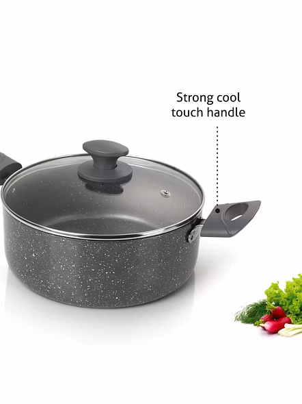 Alda Marbello Non-Stick Casserole with Glass Lid -20CM-2