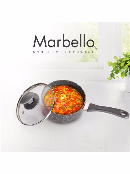 Alda Marbello Non-Stick Sauce Pan with Lid-14CM