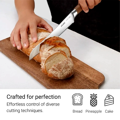 Stahl Talon Series Bread Knife – 20cm Serrated Stainless Steel Blade-1