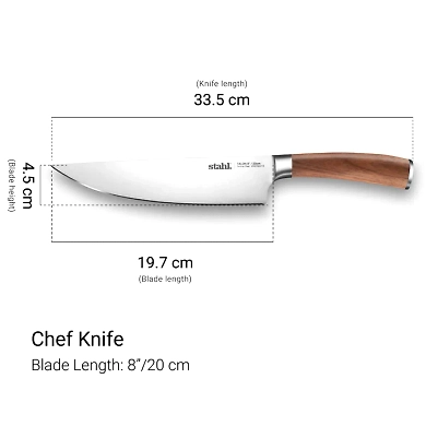 Stahl Talon Series Chef Knife – 20cm Professional Multipurpose Kitchen Knife-3