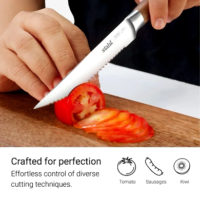 Stahl Talon Series Tomato Knife – 13cm Serrated Precision Cutting Knife-1