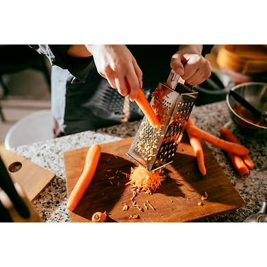 FISKARS Essential 4-Sided Cheese Grater – Stainless Steel, Multipurpose Kitchen Tool-3