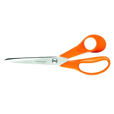 Fiskars Classic Universal Scissors – Stainless Steel Blades with Ergonomic Orange Handle-76624