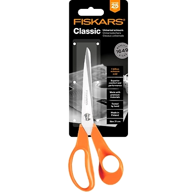 Fiskars Classic Universal Scissors – Stainless Steel Blades with Ergonomic Orange Handle-1